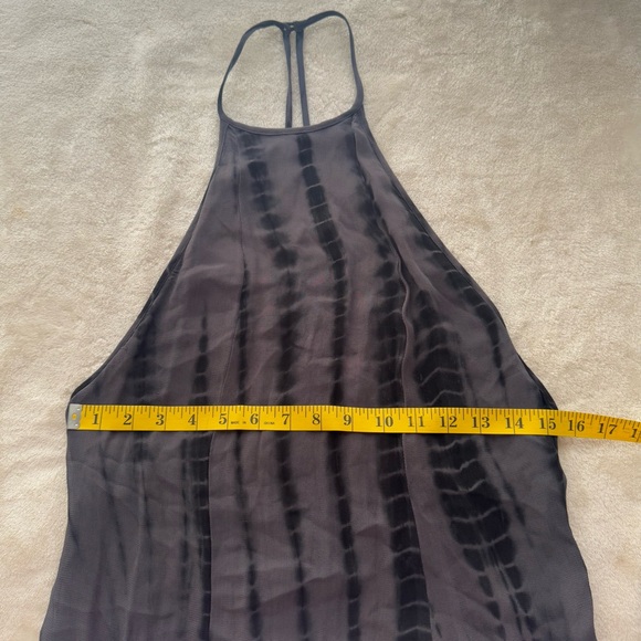 Chan Luu Shabori Tie Dye Nine Iron Black Asymmetrical Dress Small Viscose - Picture 8 of 8